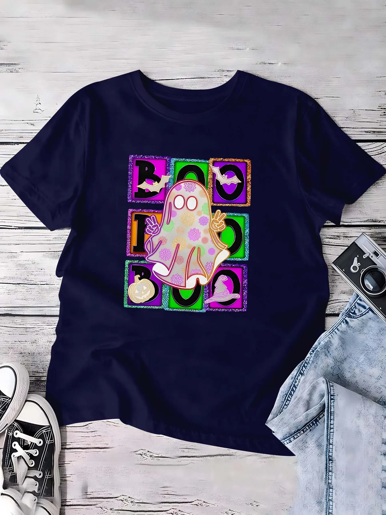 

Plus Size Halloween Ghost Style Chic Outfit Embracing Playful Spirit and Fashionable Elegance