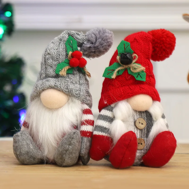 Christmas Hot Selling Faceless Elderly Doll Desktop Creative Showcase Decoration Supplies Cartoon Doll