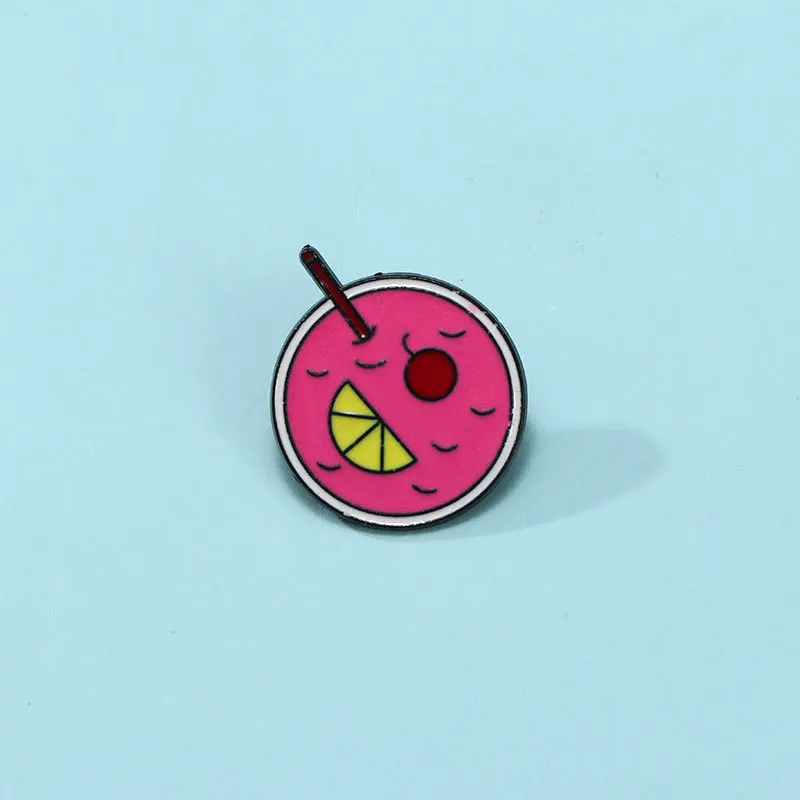 New Cartoon Fruit Brooch Creative Fashion Casual  Metal Enamel Badge Pin DIY for Clothes Bags Hat Scarf T-shirt Jeans Accessory