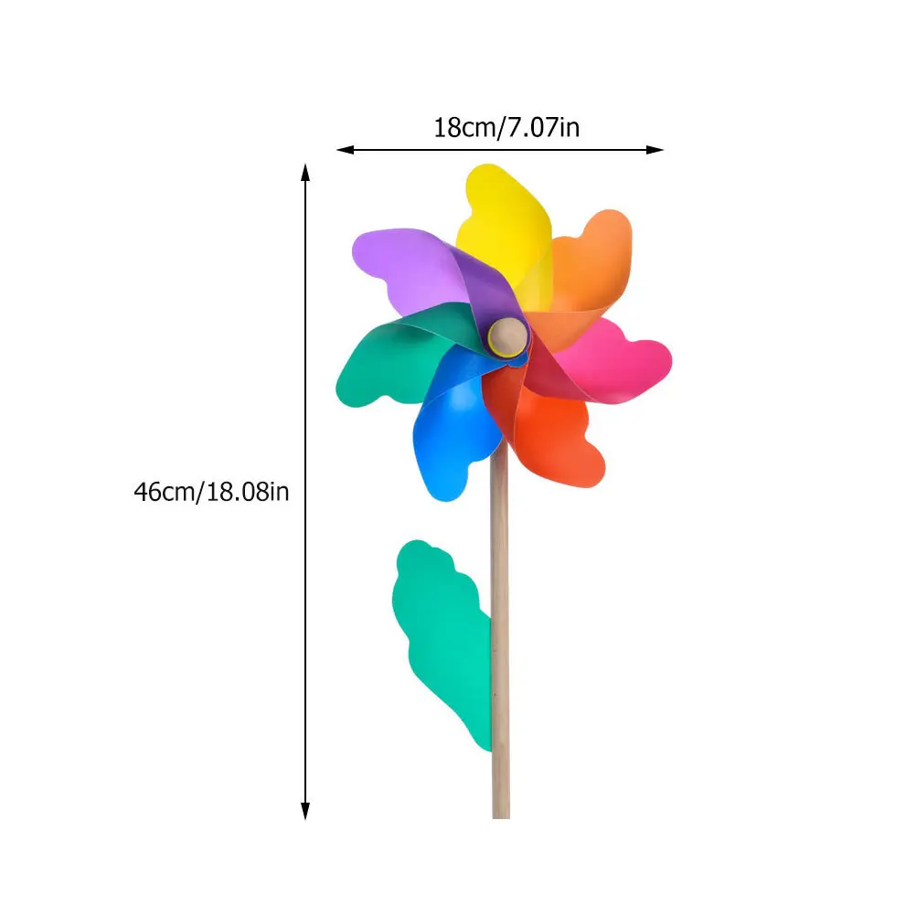10 قطعة Pinwheels ملونة من البلاستيك للأطفال طاحونة حديقة الحديقة الديكور في الهواء الطلق تدور الرياح الاطفال التمتع