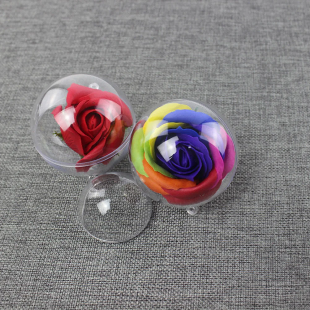 

12Pcs Transparent Plastic Ball Acrylic Fillable Hollow Sphere Xmas Wedding Party Decoration Transparent Plastic Ball
