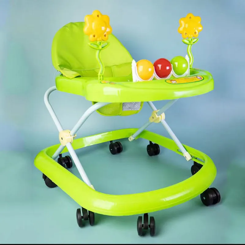 Trotteur multifonction anti-roulis pour bébé, trottinette pliable, garçons et filles, 7 à 18 mois