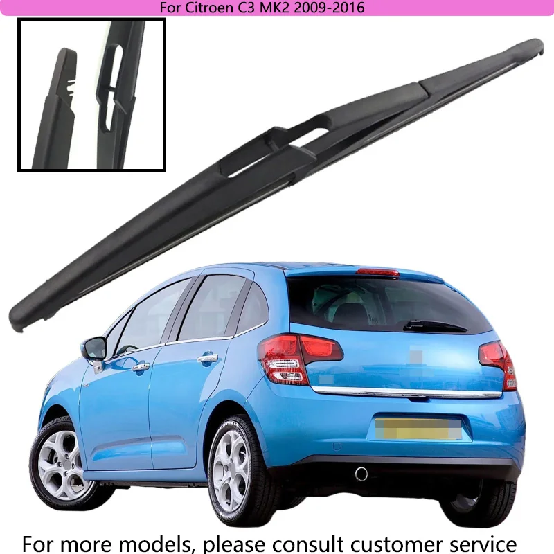 

For Citroen C3 MK2 2009-2016 Car Accessories 12" Rear Windshield Windscreen Washer Wiper Blade