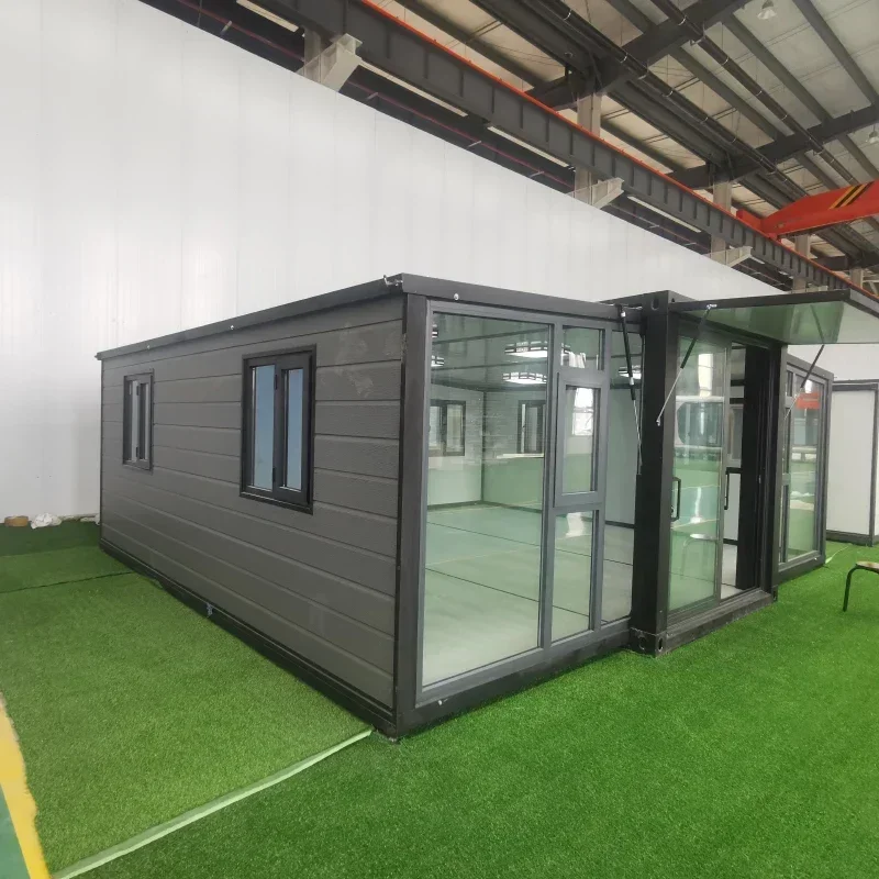 Easy Assemble Casas Modulares Prefabricadas Villa  Container House Portable House Cabin Home With Big Glass Door