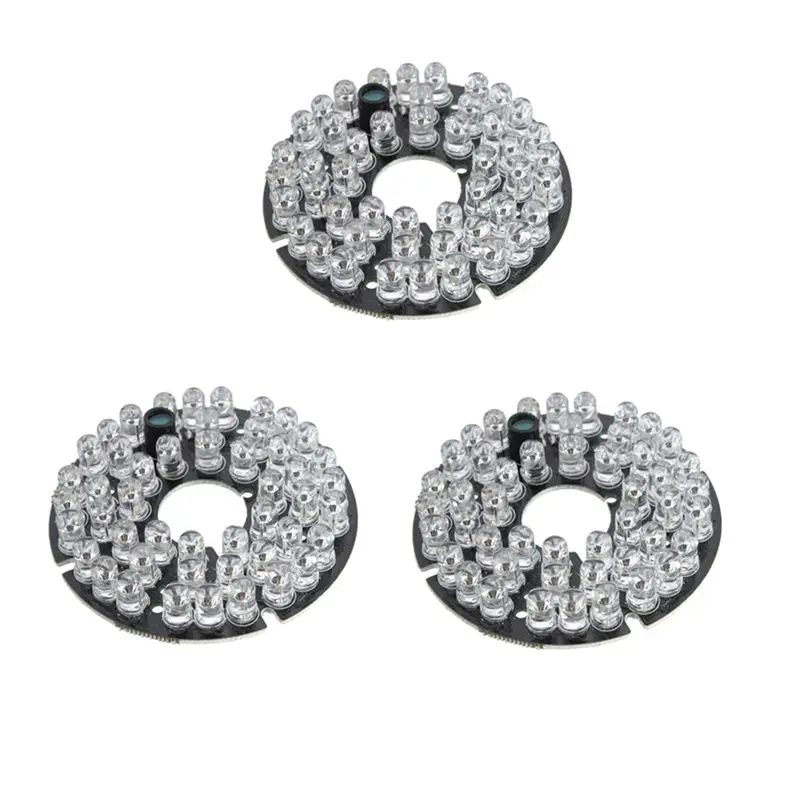 ABZZ-3X 48 LED IR Infrared Illuminating 60 Degree Bulb Board For CCTV Home Security Camera