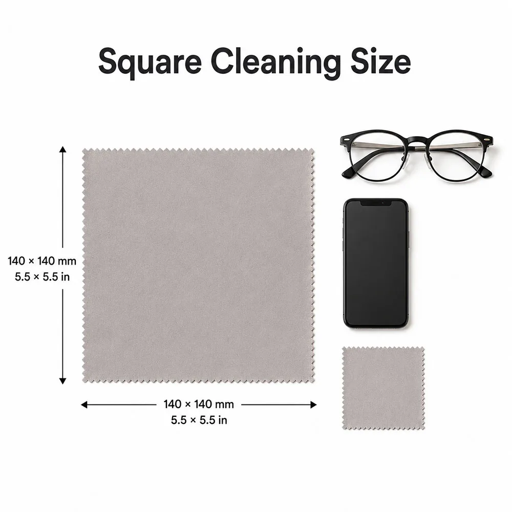 50/100pcs 140*140mm Individual Packaging Gray Microfiber Glasses Cleaning Cloth For Lens Phone Screen Cleaning Wipes