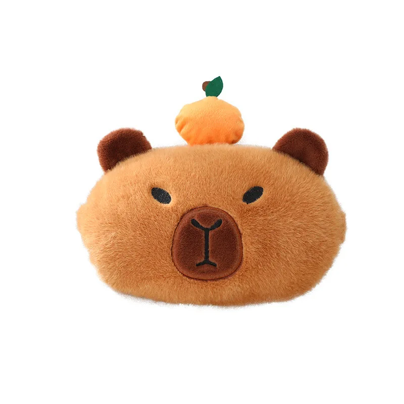 Car Headrest Neck Pillow Capybara Plush Shoulder Protection Cute Tissue Box Kawaii Car Decoration Of Car Supplies Plushie Gift