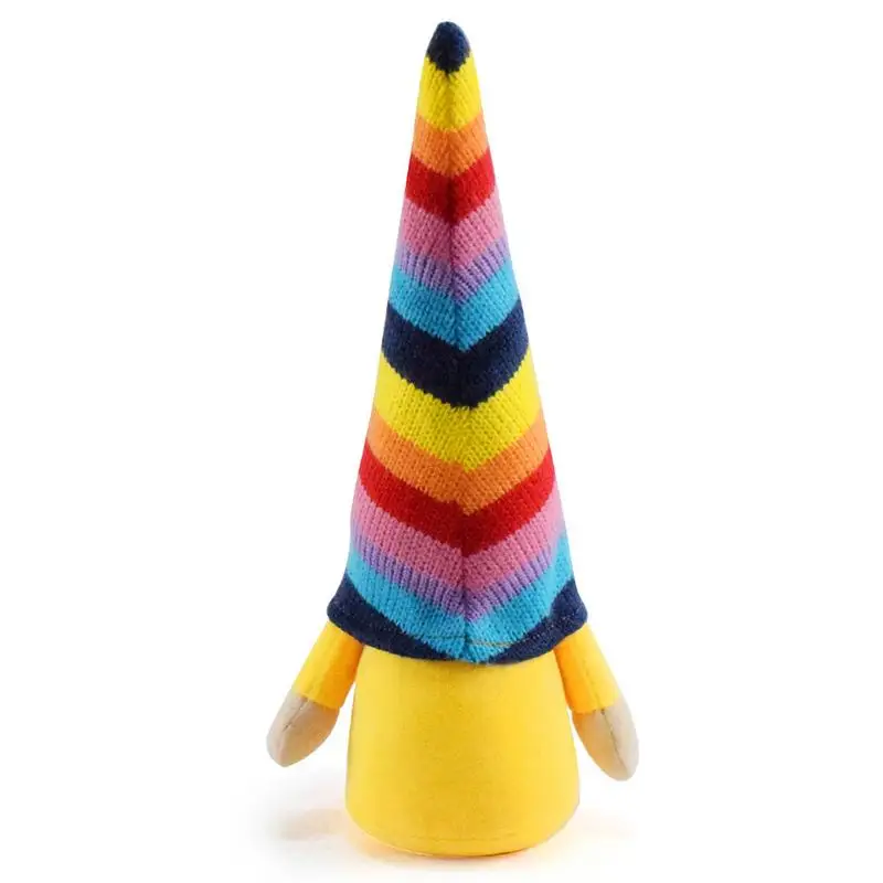 Gnome Butter for Holiday, Rudolph Faceless Butter, Rainbow Hat, Ornements de table multifonctionnels, 27cm, 10.6inch