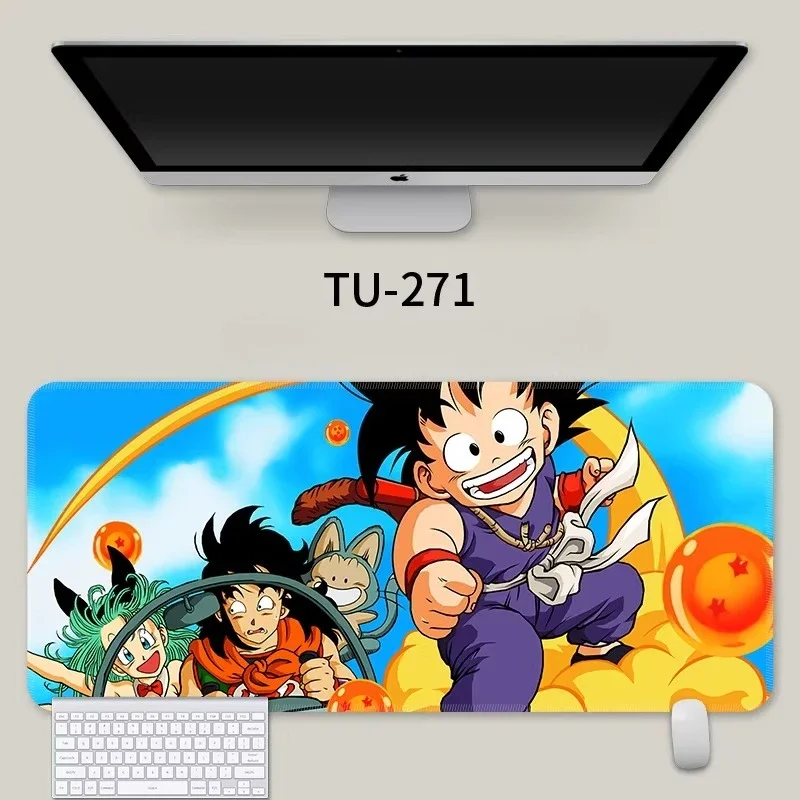 Blue Sky Cute Anime Characters On Cloud Cartoon Adventure Rubber Mouse Pad Non Slip Gaming Desk Mat For PC Laptop Keyboard Table