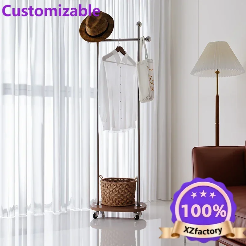 Factory Direct 2026 Medieval retro floor coat rack Home Internet celebrity clothes rack Living room indoor vertical simple hange