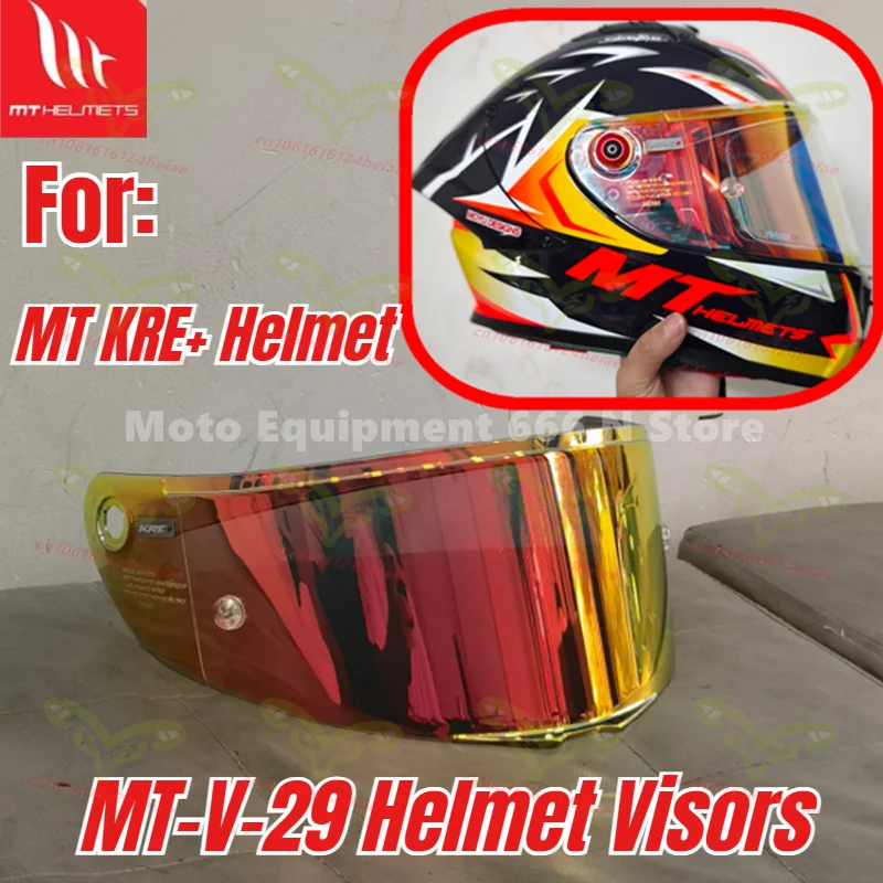 

Original MTHELMETS KRE+ Helmet Lens,KRE + Helmet Red Visors,MT-V-29 Carbon Fiber Helmet Modification Accessories