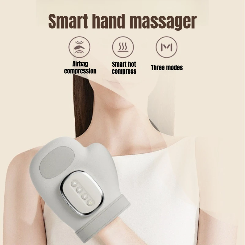 Hand Massager with Airbag Compression Finger Wrist Palm Massage Machine Vibration Glove for Hand Muscle Relax Gift for Frind