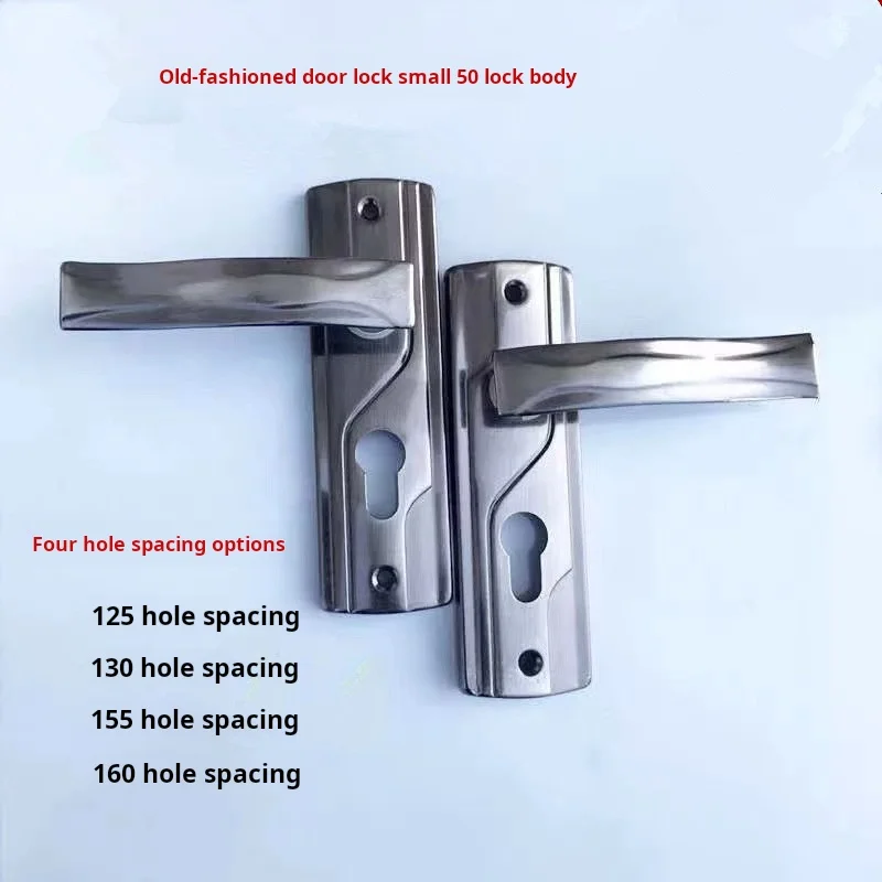 قفل الباب 125 مللي متر تباعد الفتحة الصغيرة 50 قفل Lron ورقة الصلب غرفة نوم غرفة قفل الباب الداخلي اكسسوارات استبدال قفل #5