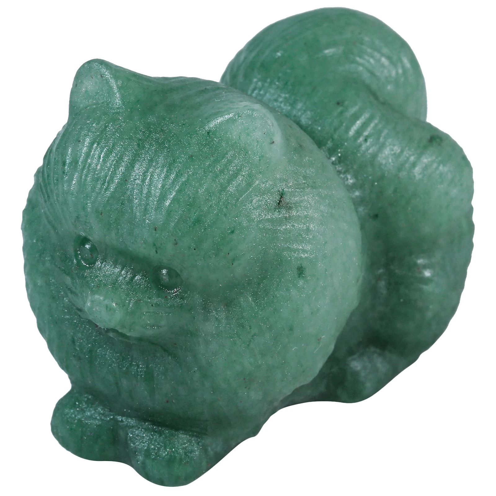 TUMBEELLUWA Natural Crystal Stoen Hand Carved Cat Figurine Animal Statue Stone Crafts Sculpture For Home Decor Desktop Ornaments