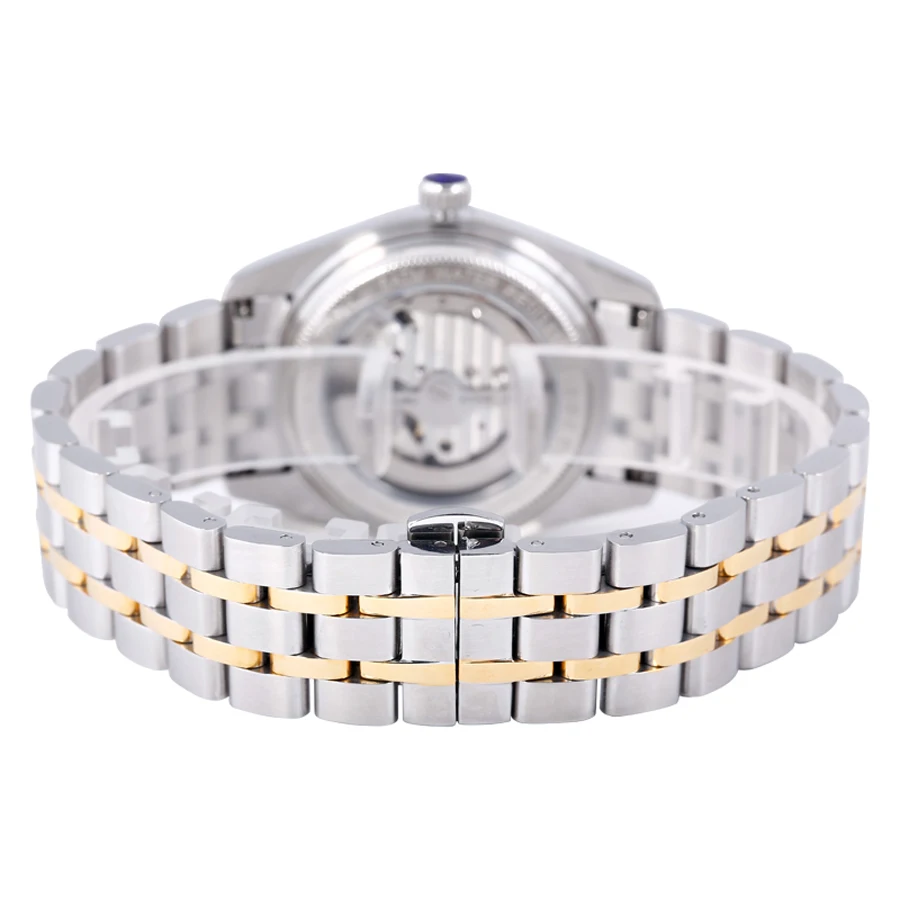 TEZER Men Automatic Watch | Two‑Tone Steel Bracelet | Diamond‑Studded Dial | Calendar | 50M Water Resistant