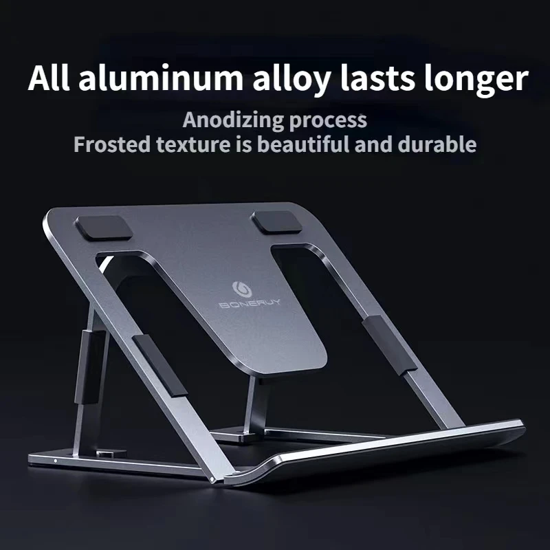 1pcs Laptop Stand Adjustable Non-slip Hollow Out Desktop Laptop Holder Aluminum Load 10kg Cooling Bracket for Laptop Tablet