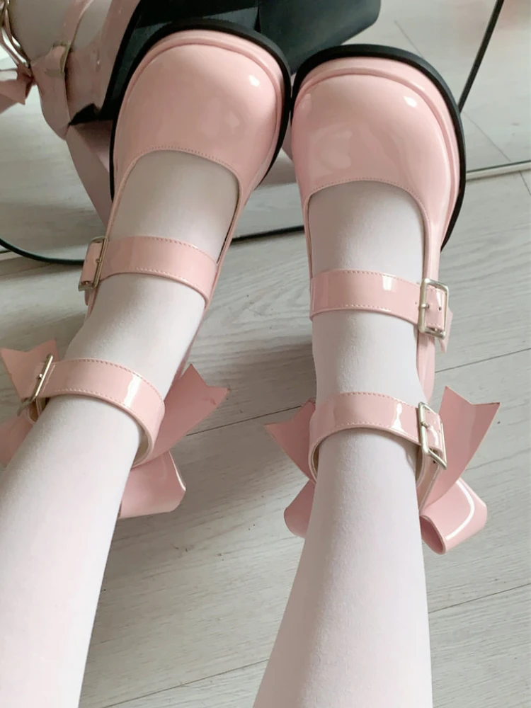 Y2k Chunky Platform High Heels Pumps Women 2024 Summer Punk Thick Heel Mary Jane Shoes Lolita Shoes Female Kawaii Cosplay Shoes