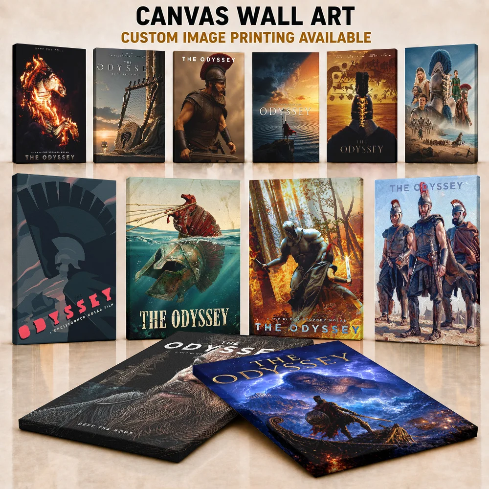 The Odyssey Canvas Poster Personalized Photo With Classical Mythic Literature Style Wall Art For Study Library Book Lover Gift