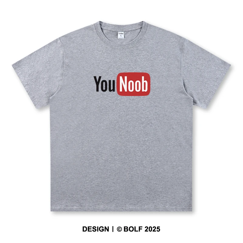 You Noob bedrucktes Herren-T-Shirt aus 100 % Baumwolle, übergroße Grafik-T-Shirts für Männer und Frauen, Streetwear-Tops