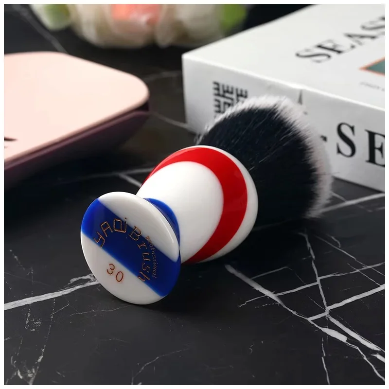 YAQI Men's Grooming Tool 30mm Monster Barber Pole Shaving Brush Colorful Bristle Soft Hard Bristle Options Best Gift for Men