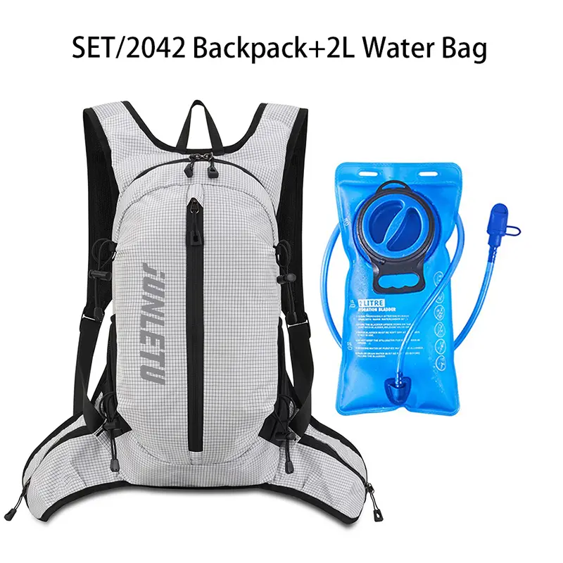 Ultra-light Cycling Backpack with 2L Water Bag Set Breathable Rucksack Hydration Drinking Knapsack Water Replenishment Daypack - Image 4