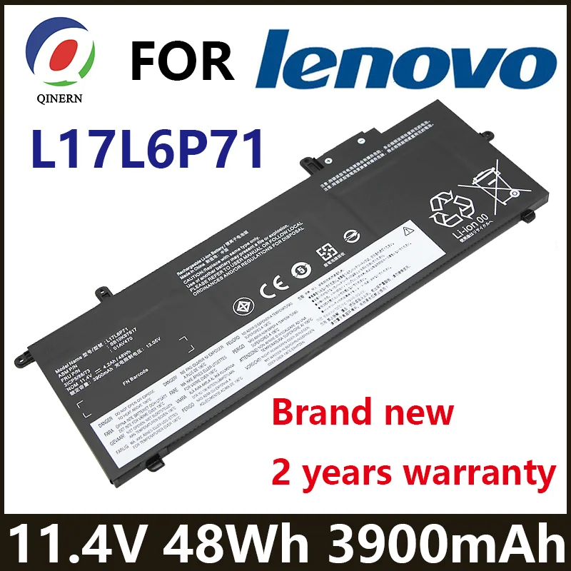 L17L6P71 11.4V 48Wh Laptop Battery for Lenovo ThinkPad X280 A285 Series L17C6P71 SB10K97619 L17L6P71 SB10K97617 01AV470 L17C6P72