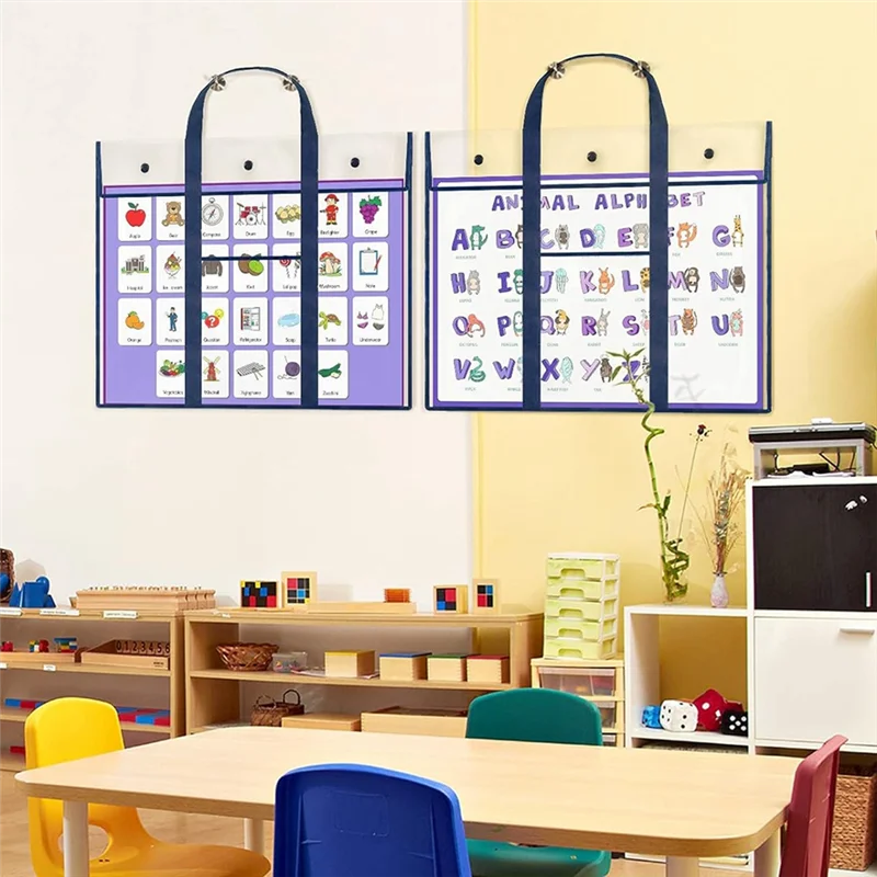 

2 Pack Large Poster Storage Bag 31.5 X 25.5Inch Bulletin Board Holder Art Portfolio Container For Teachers Classroom