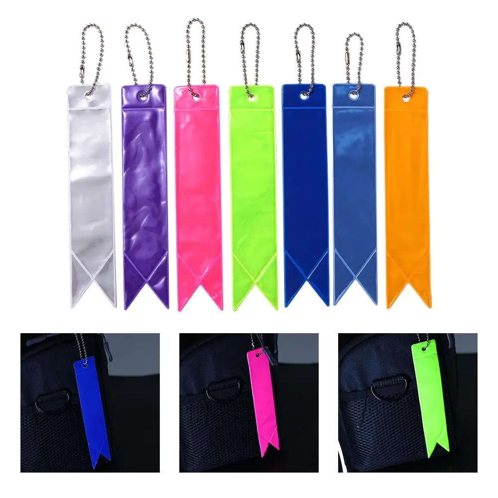 Keychain Backpack Pendant Adults Children Auto Decoration Reflective Pendant Car Keyrings Reflective Strip Reflective Keychains