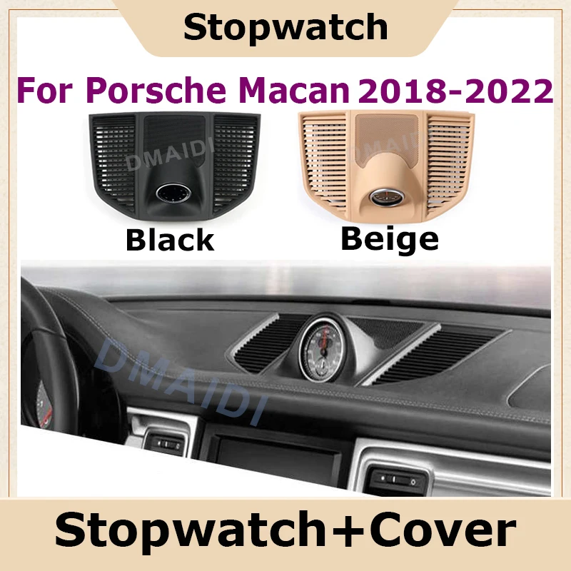 

Car Stopwatch For Porsche Macan 2018-2022 Interior Center Dashboard Clock Compass Modification Accessories