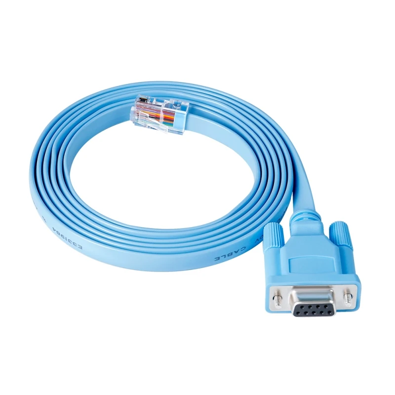 DT-6556 Rete Ethernet RJ45 a porta seriale femmina RS232 DB9 Cavo console 1,8 M Blu