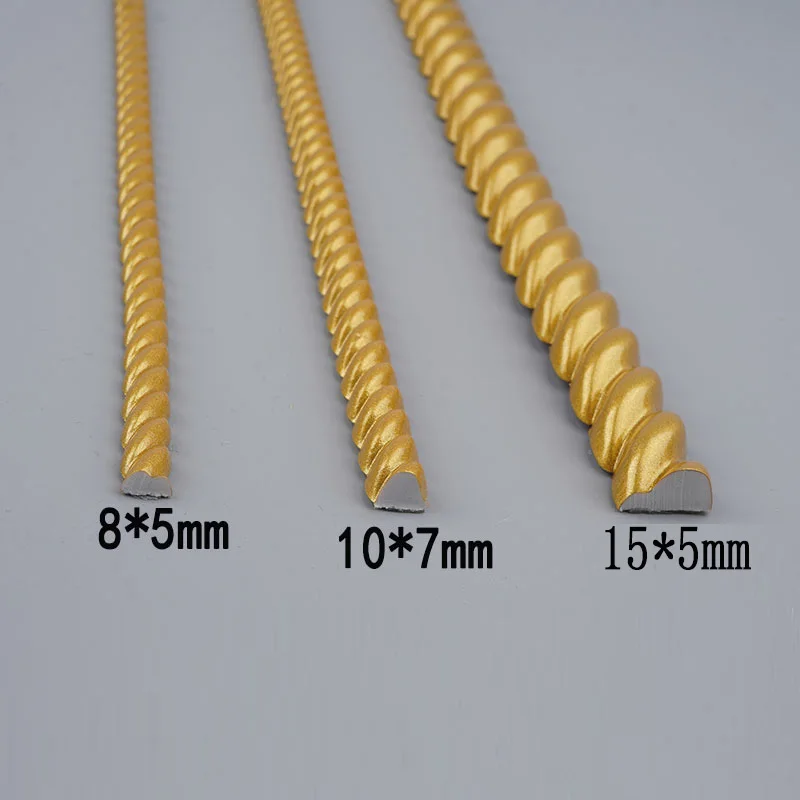 Fried Dough Twists Soft Line Self-Adhesive Mirror Frame Decorative Strip Furniture Blister Cabinet Door Plate Arc Molding Line
