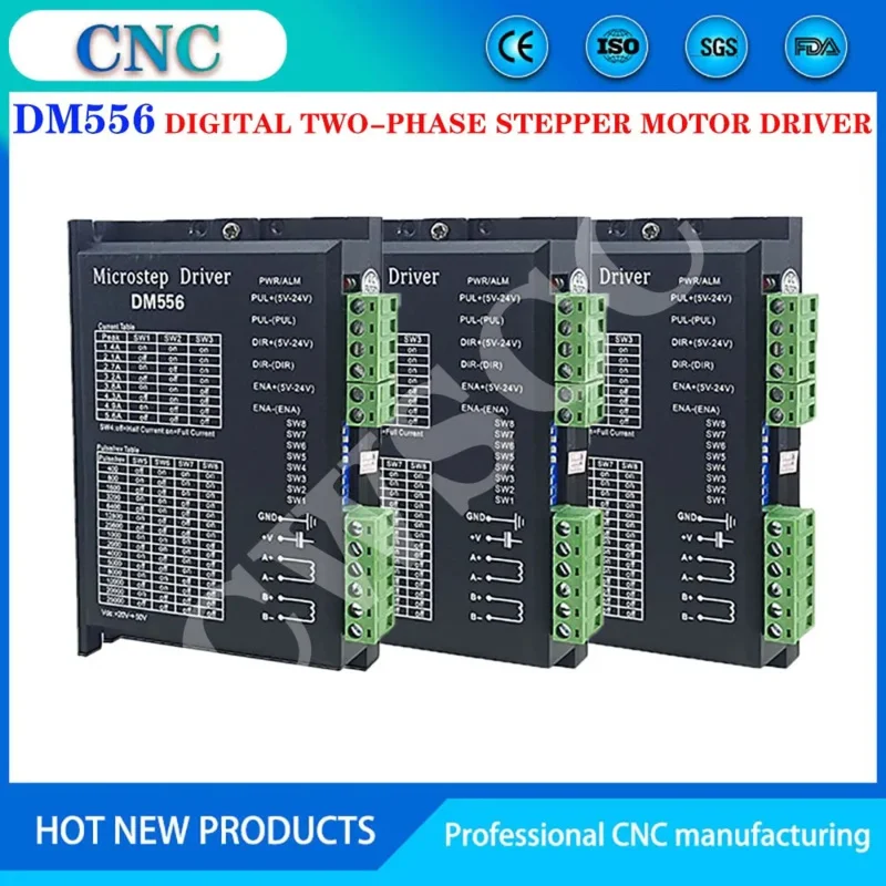 

3PCS DM556 2-phase Digital Driver For NEMA 17 23 34 Series Stepper Motor CNC machine 3d printer