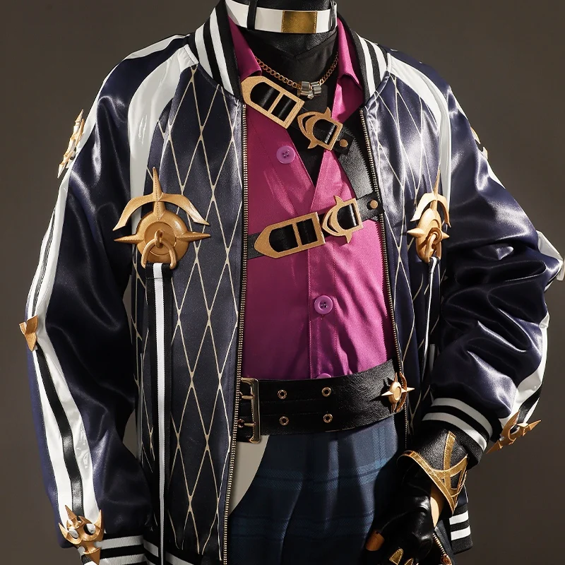 COSLEE Vtuber Doppio Dropscythe Nijisanji XSOLEIL Game Suit Handsome Uniform Cool Jacket Cosplay Costume Halloween Party Outfit