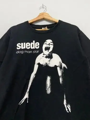 90s Rock Band Punk Top Vintage SUEDE Shirt L Rock Band Music Tee T Shirts Oversized Print Cotton T Shirt Casual Shirts Unisex
