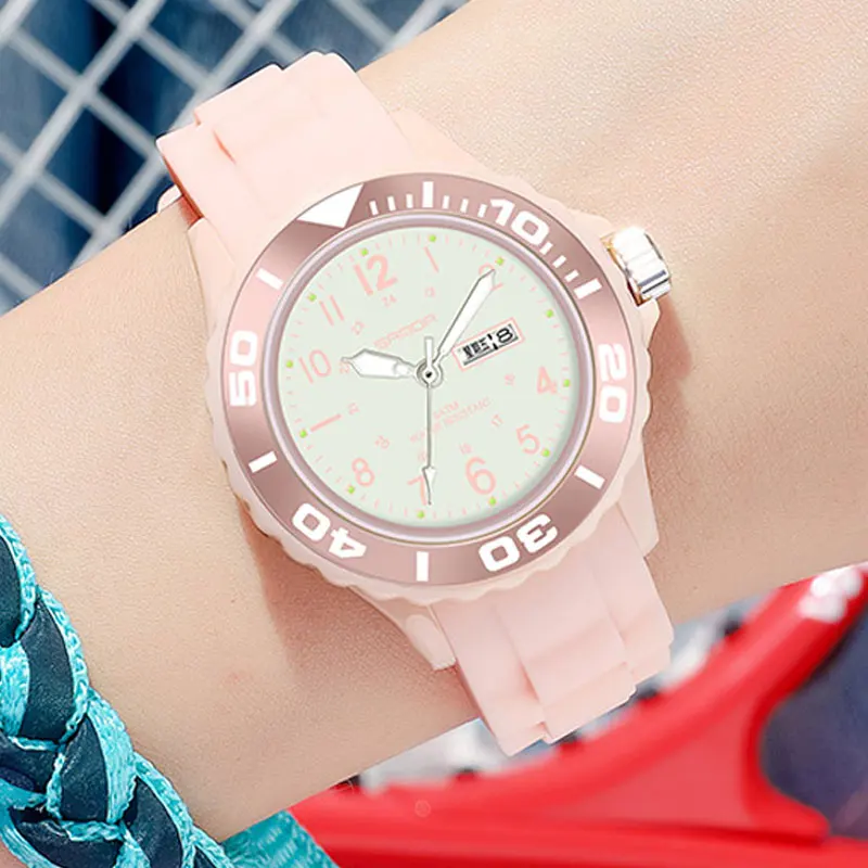 Ladies Sport Watch Big Number Luxury Quartz Watches Fashion Women's Simple 50M Waterproof Date Analog Clock zegarek damski