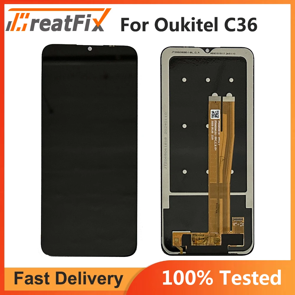 Original For 6.56 Inch Oukitel C36 LCD&Touch Screen Digitizer Display Screen With Oukitel C36 Sensor LCD Accessories Assembly