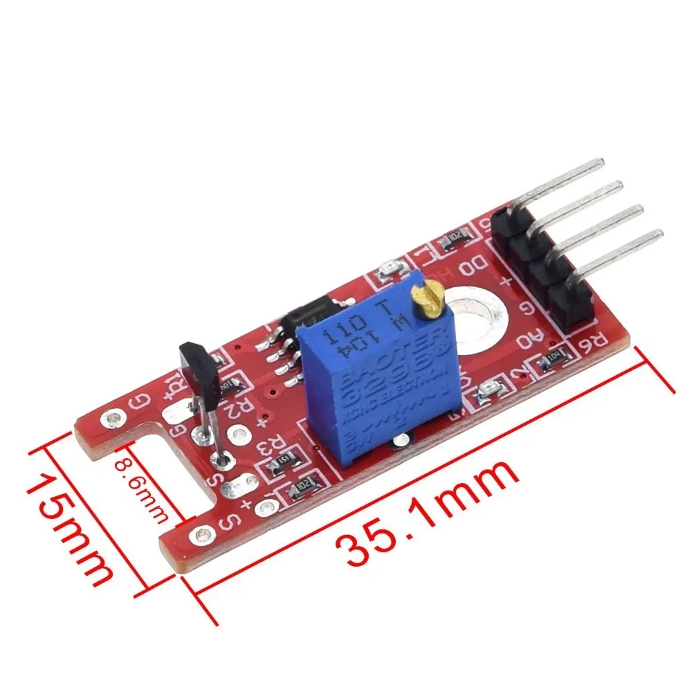 TZT Smart Electronics 4pin KY-024 Linear Magnetic Hall Switches Speed Counting Sensor Module diy Starter Kit KY024  for arduino