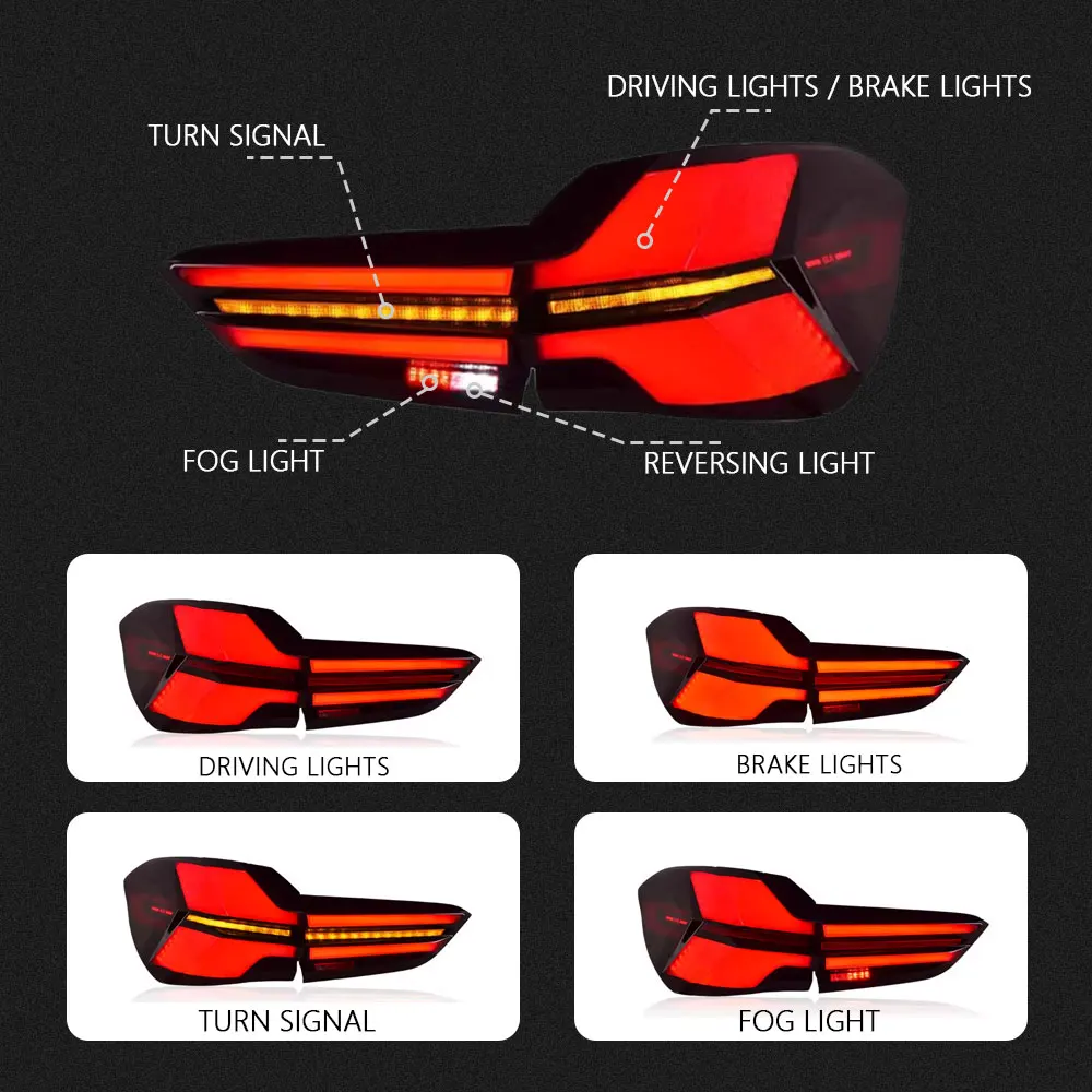 Luz Trasera LED Modificada para BMW X1 F48 F49 2016-2019 2020-2022, Luz de Freno Trasera, Luz de Giro Automática, Accesorio de Lámpara Trasera