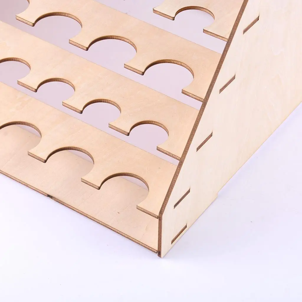 

Wooden Paint Stand Holder 65 Slots Pigment Bottle Storage for DIY Studio Table Organization