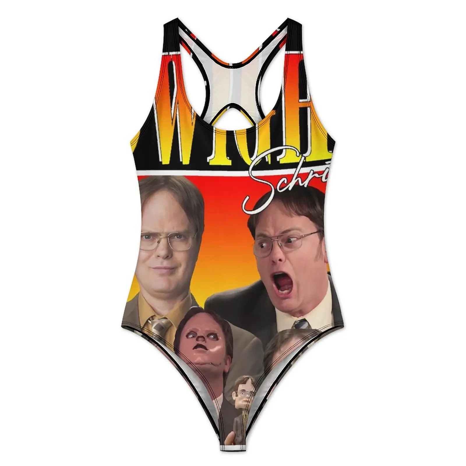 Dwight Schrute Swimsuit Fun Man Push Up Swimwear One Piece Holiday Surf Bathing Suit Bodysuit Design Beach Outfits Plus Size