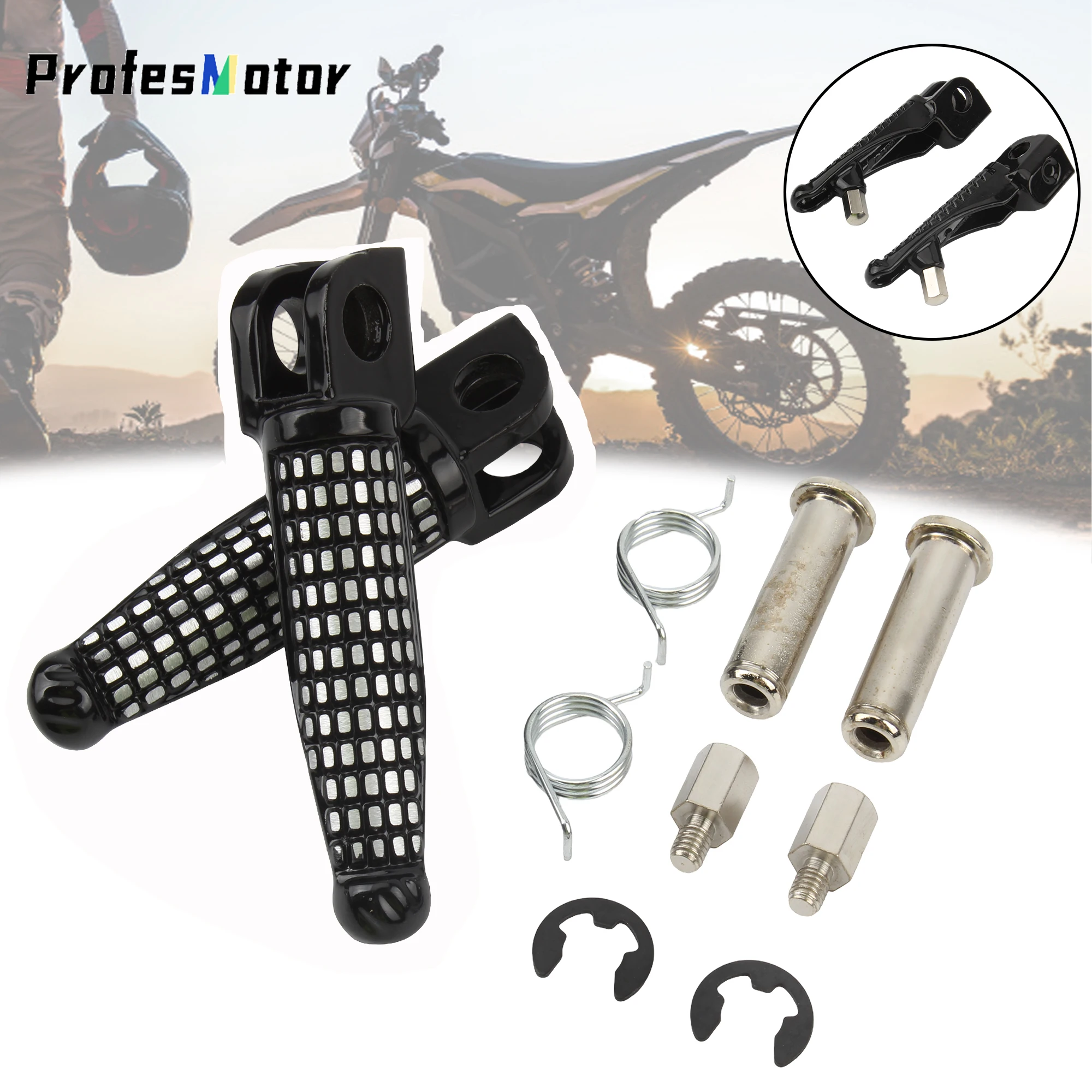 

Motocross Front Footrests For Kawasaki Ninja Motorcycle Foot Pegs Pedal ZX6R ZX636 ZX9R ZX10R Z1000 Z800 ZR800 Dirtbike Parts