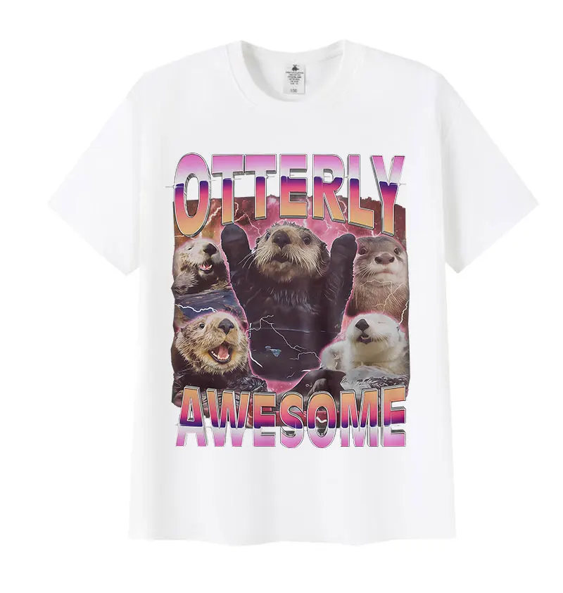 مضحك قضاعة الحيوان التعبير حزمة تي شيرت المرأة Harajuku تي شيرت ريترو الصيف عادية تي شيرتات قصيرة الاكمام الجرافيك تي شيرت #2