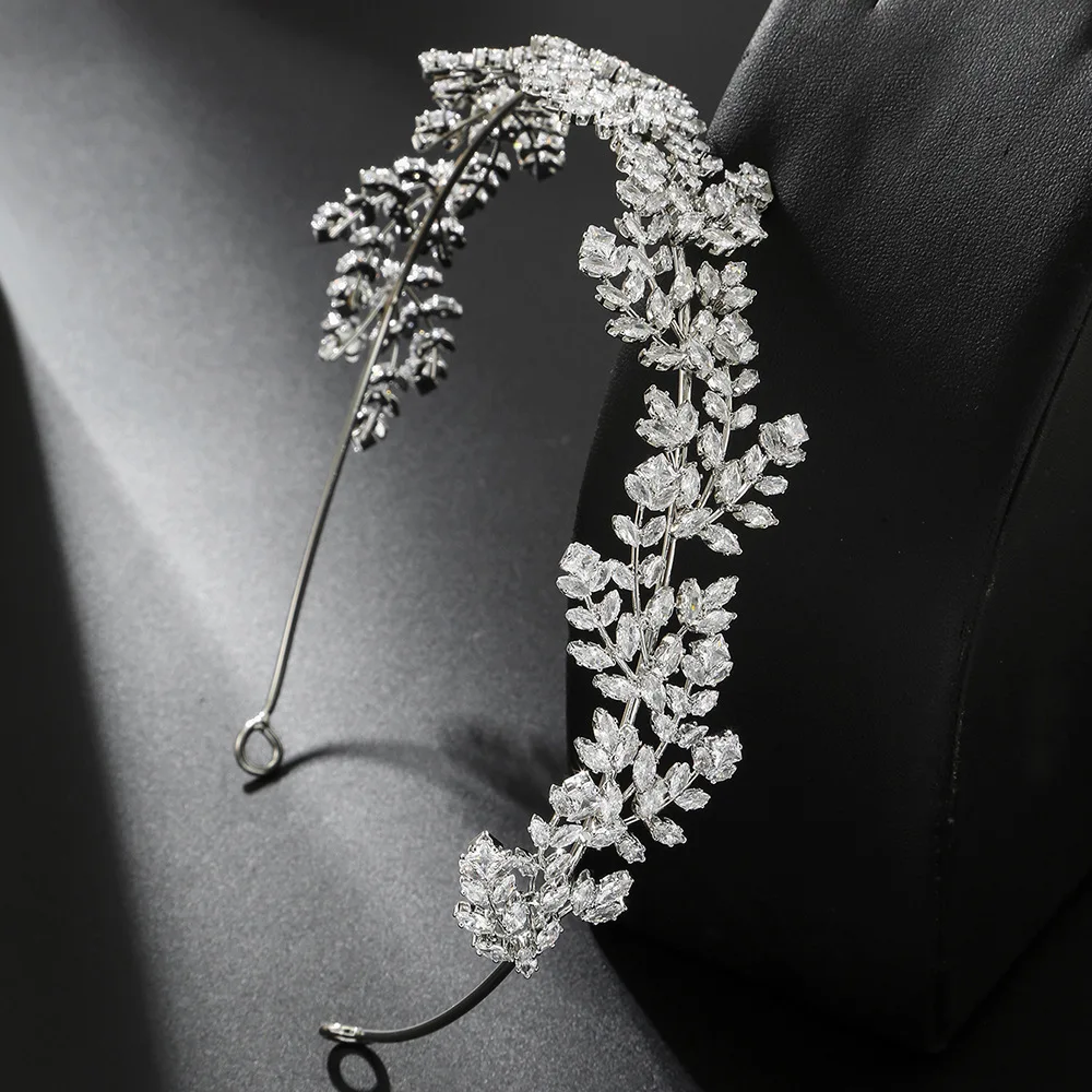 Luxury Bridal Tiara Crown For Wedding Hair Accessories Cubic Zirconia CZ Princess Crown For Women Party Bride Headband Headdress