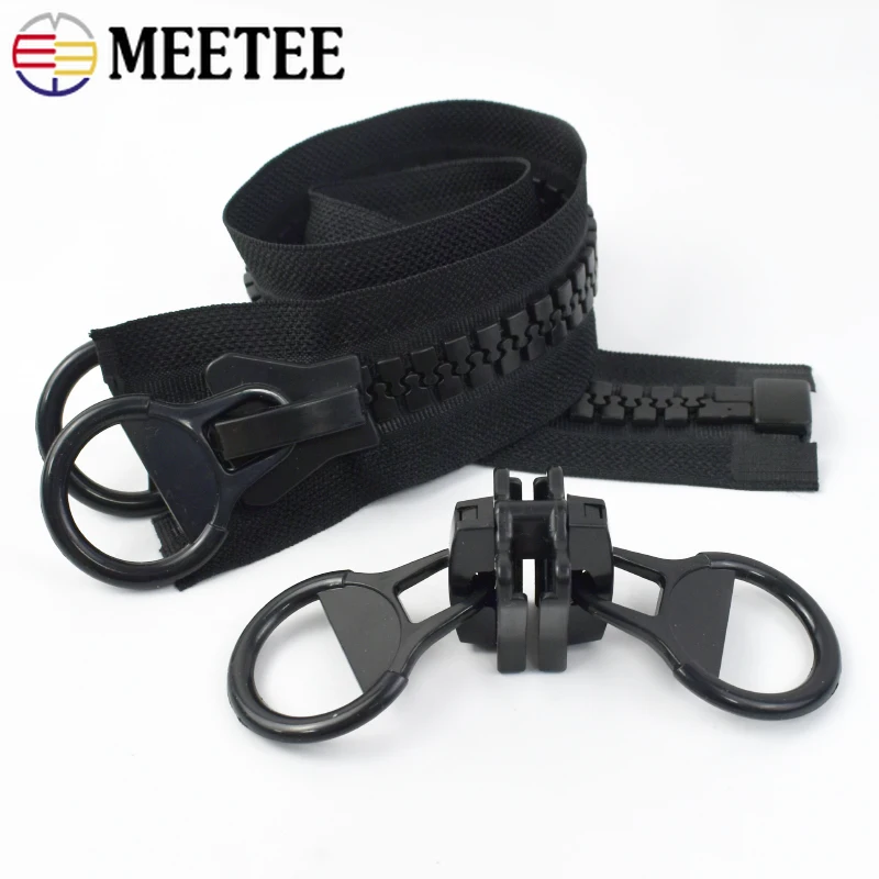 

1Pc 20# Extra Large Resin Zippers for Jacket 60-300cm Oversize Open End Zipper Coat Tent Double-sided Zip Repair Kit Accessories