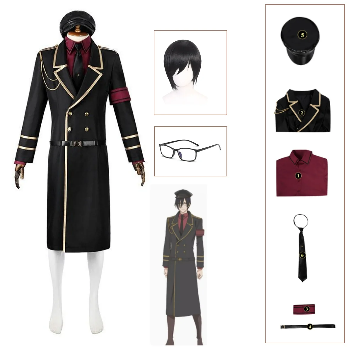 MahoAku Mira Miller Shun Cosplay Costume WIg Military Uniform The Magical Girl and The Evil Lieutenant Used To Be Archenemies