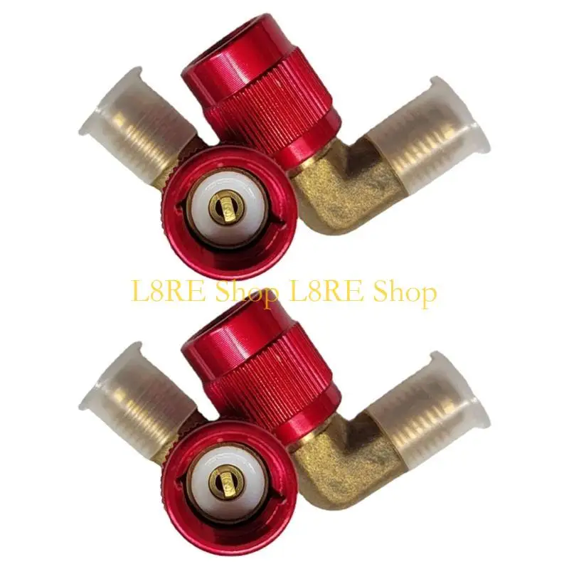 L8RE Pack of 4 R410A Air Conditioning Coupler Brass Adapters Quick Coupler Brass Texture for Refrigerants Conversions