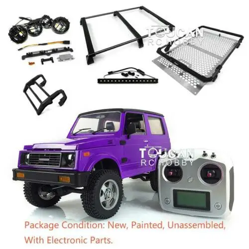 

Capo 1/6 RC SIXER1 Samurai Car Crawler Vehicle Remote Control Climbing Tuck Model Toy Servo Radio Motor Roof Rack Light THZH0552