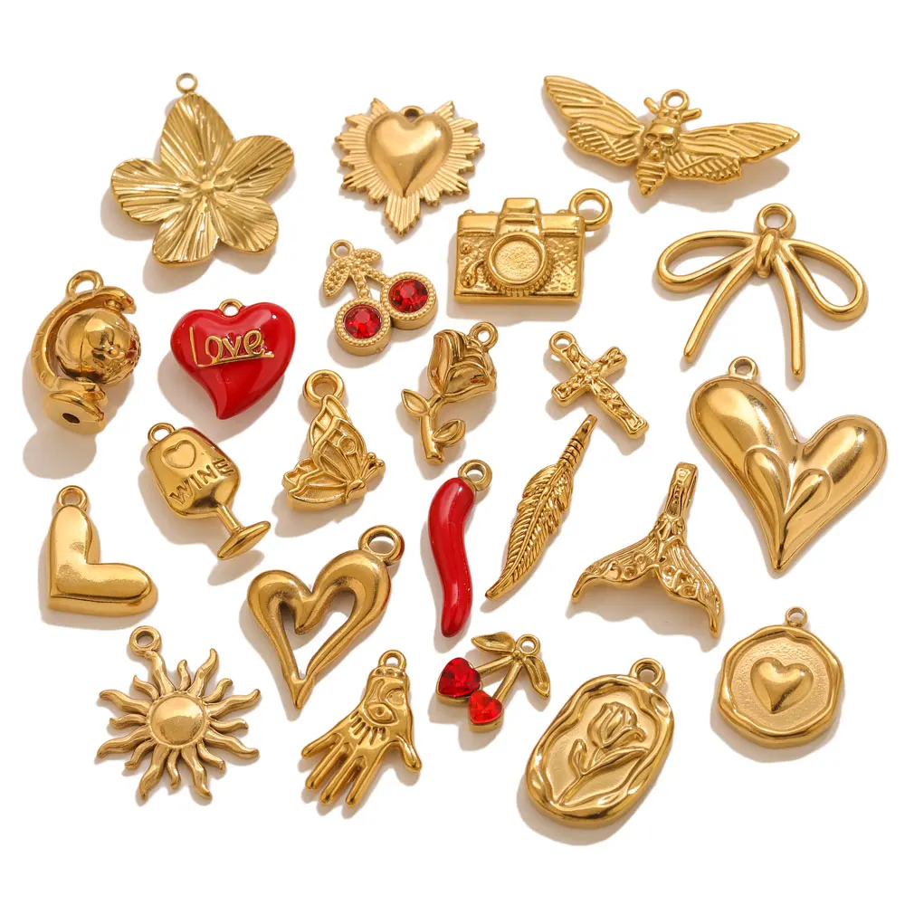 Gold Steel Charm Set 2