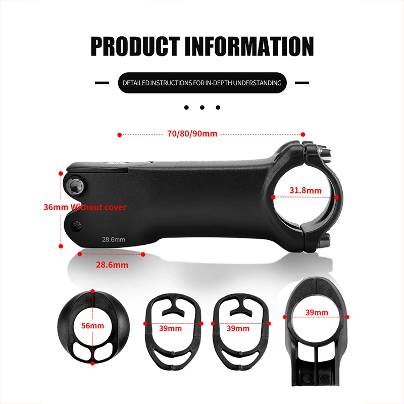 New bike mountain bike handlebar aluminum alloy  hidden cable stem 31.8x70/80/90mmBicycle accessories