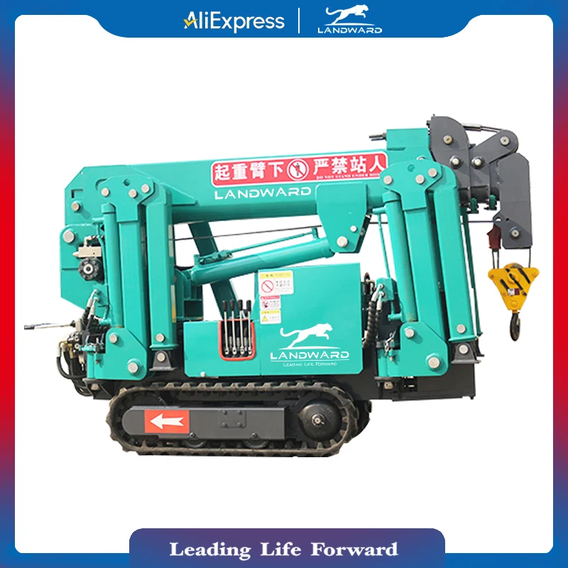 

High Quality Mini Folding Spider Crane Factory Customized 3 Ton Hydraulic Crawler Small Telescopic Outrigger Aerial Work Vehicle